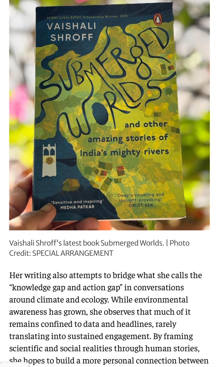 Thank you <a href="/the_hindu/">The Hindu</a> for this wonderful conversation around #SubmergedWorlds and my sessions at the Vizag Junior Lit Fest happening on 8-9 November.