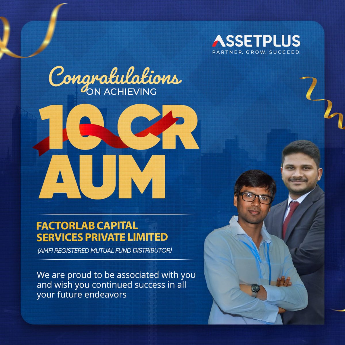 From 0 to ₹10 Crores in 10 months. But that's not the real story.

The real story is 150 families who trusted us with their dreams.

70% of our clients now come from referrals.

If you value transparent financial guidance aligned with your life goals, let's talk.

DM me.