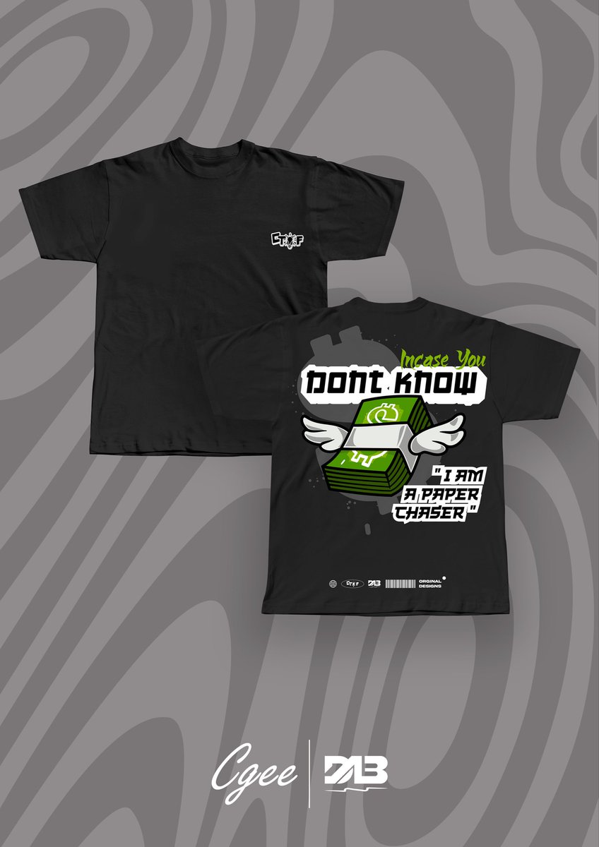 I'm a risk-taker who's passionate about pursuing my dreams, My goal is to merge my music with fashion, and the writings on the shirts are lyrics from my songs or phrases that I strongly believe in. <a href="/Cgeethinksitfit/">Cgeethinksitfits</a> to get yours ❤️