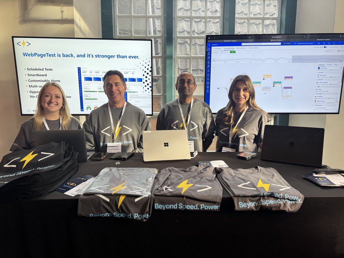 RealWebPageTest's tweet image. #PerfNow starts today! 🎉
We&apos;re excited to share the new WebPageTest experience, with RUM, real-user journeys, CDN &amp;amp; DNS monitoring and more!

Stop by Catchpoint Booth for live demos, and 🏎️ LEGO McLaren raffle (extra entries if you wear your WPT T-shirt or tag us in your post!)