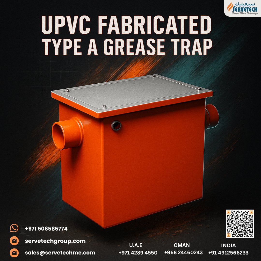 Servetech_'s tweet image. 🔹 Type A UPVC Grease Trap

Underground-ready one-piece chamber with above-surface access, crane-friendly install &amp;amp; push-fit or solvent coupling options. Easy service, site-safe.
📩 DM for specs &amp;amp; quote.
#GreaseTrap #FOGManagement #Servetech