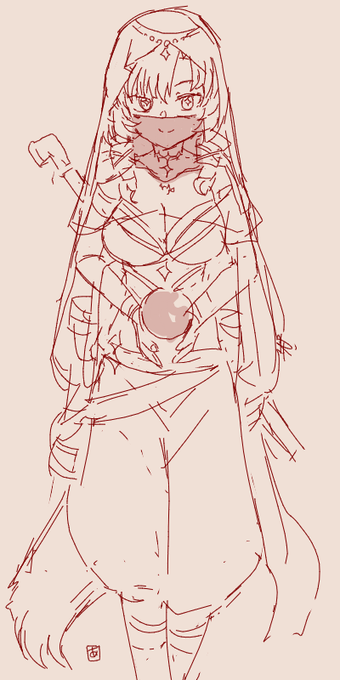 滑り込み…アラビアンヴェールだったらいいなぁという願望です #サロメ百万展 #おエレガント新衣装シルエットクイズ 