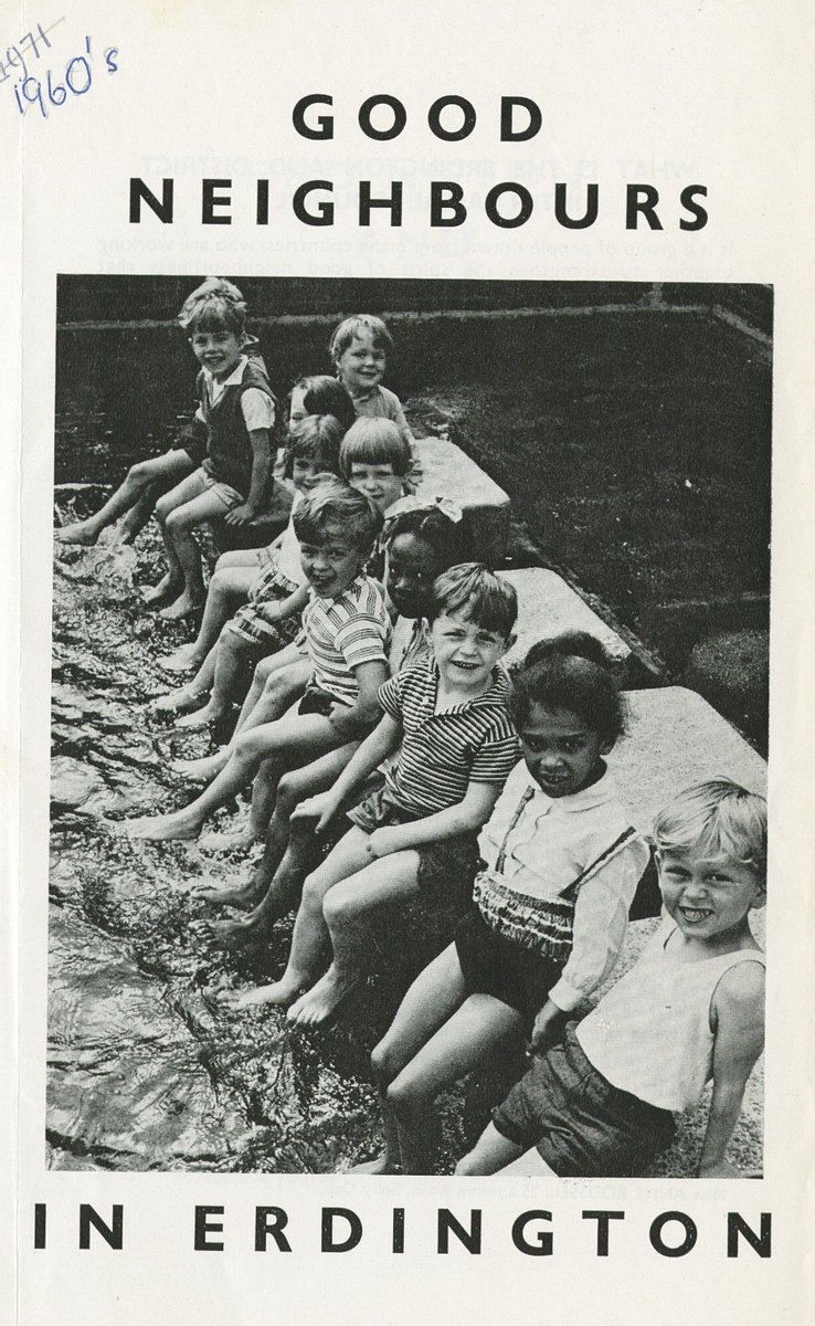#Erdington This late 1960s, early 1970s poster created by the Erdington and District Inter - Racial Council promoting cultural and ethnic coexistence. Ref - BCC 18/8/1/2 (2000/129) <a href="/LibraryofBham/">LibraryofBirmingham</a>