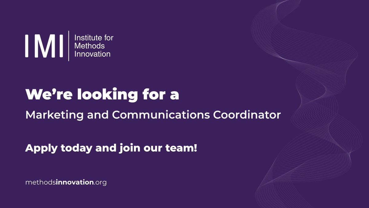 📣 Join the IMI team! 

We're looking for a Marketing &amp; Communications Coordinator to plan and execute integrated marketing strategies, manage social media channels, and support the development of learning assets using AI tools. 

🔗 Read more and apply here:
