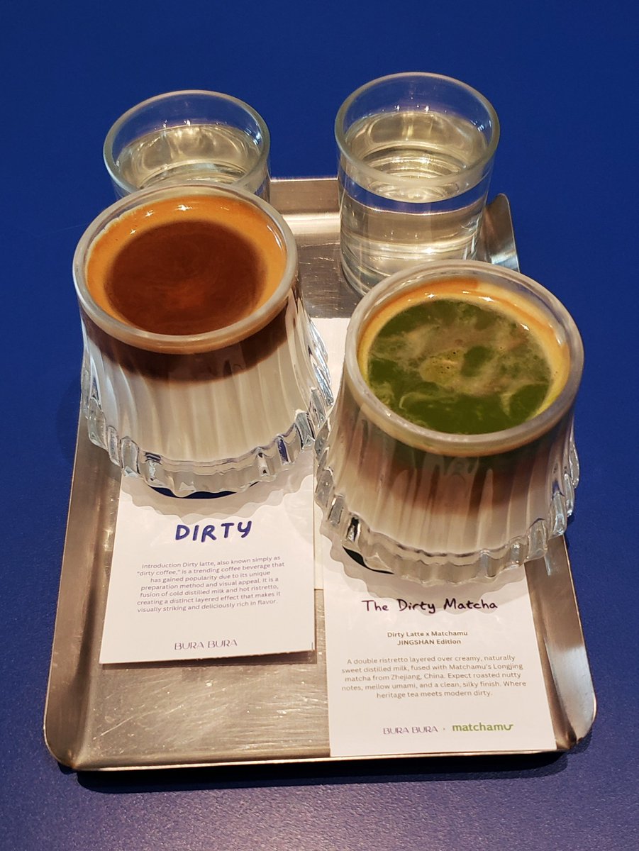 Dirty dan Matcha Latte di Bura Bura Coffee.
Dirty Lattenya lagi disukai sama para pencinta kopi di Jogja.

Katanya