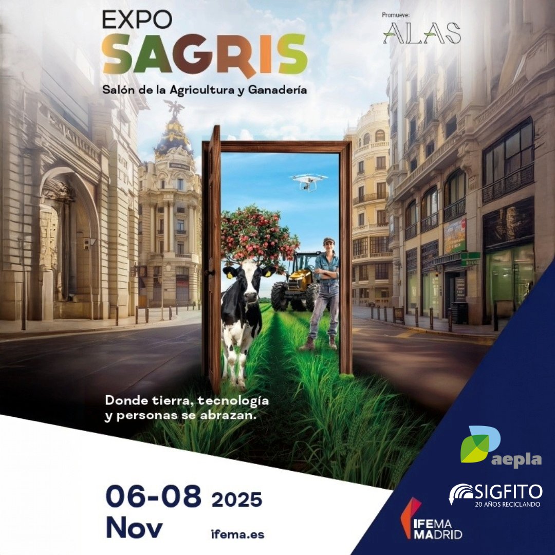 📢 ¡La cuenta atrás ha comenzado! En pocos días arranca #SAGRIS, el primer salón de la agricultura en España. Estamos listos para debatir el futuro del campo, la innovación y la sostenibilidad.

Colaboramos junto a <a href="/aepla_asoc/">AEPLA</a> para llevar a la ciudad las buenas prácticas