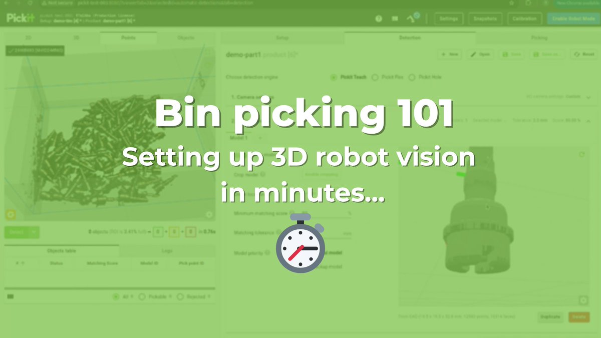 The thought of automating random bin picking got you scratching your head? 🤯Our “Bin Picking 101” blog post is your quick start to 3D robot vision.
Read it here👇
hubs.la/Q03QTCG30