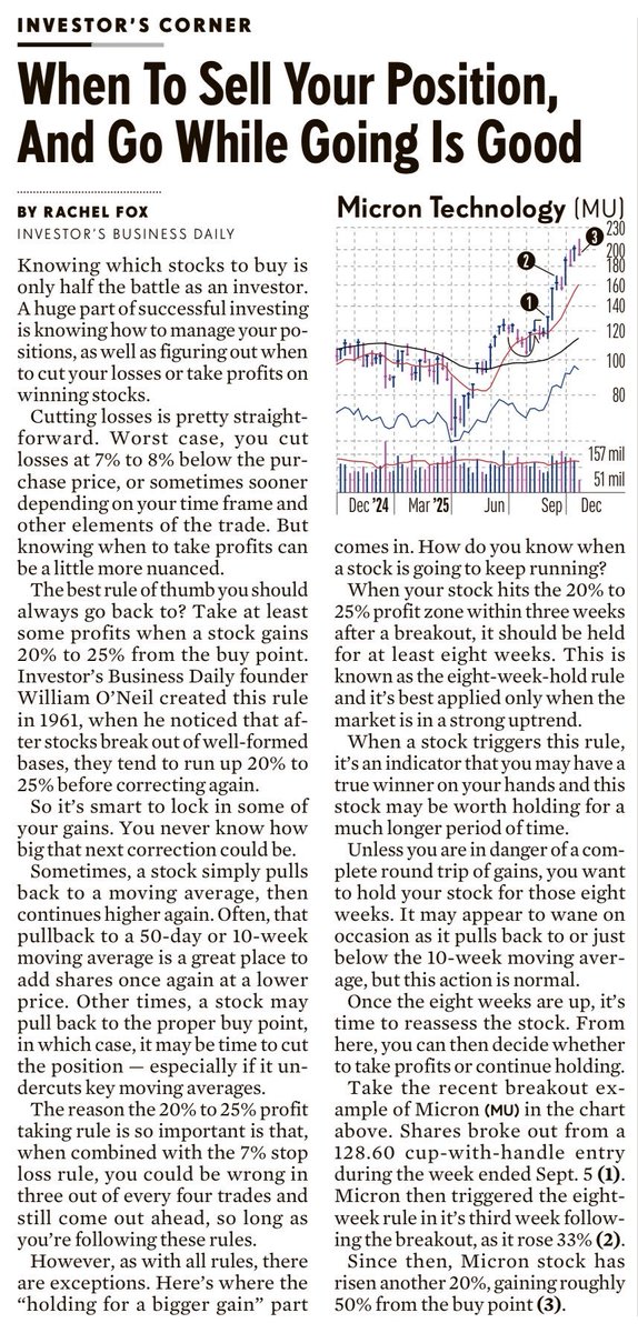 When to Sell Your Position 

#Trading