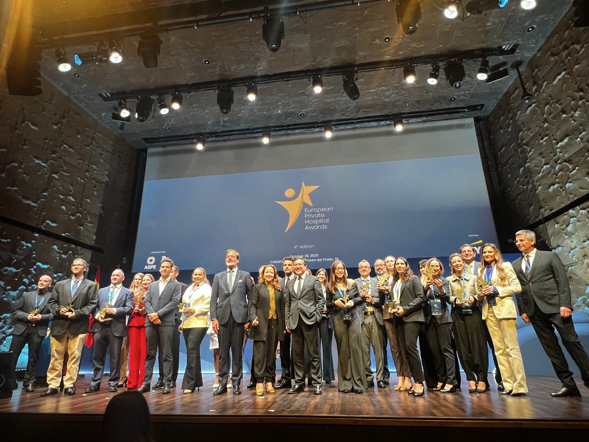 Enhorabuena a <a href="/ASPEsanidad/">ASPE</a> y a la <a href="/UEHP_Brux/">UEHP</a> por la organización de la IV edición de los European Private Hospital Awards! 

Enhorabuena, también, a nuestros asociados HLA La Vega (<a href="/GrupoHLA/">Grupo HLA</a>) y @Viamedsalud por sus merecidos premios

Un placer acompañarlos anoche desde la <a href="/UMHC1/">UMHC</a>.