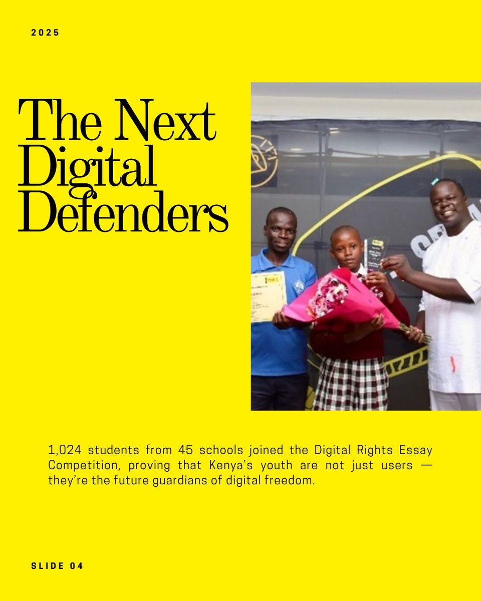 Across Kenya, young people are defending privacy, dignity, and digital freedom.
From campus debates to national campaigns, they’re shaping a more rights-respecting internet.
Swipe through our Q3 highlights and read the full Technology &amp; Human Rights Digest.