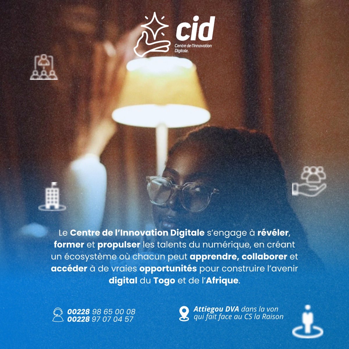 innovdigitale's tweet image. Le digital n’est pas seulement une compétence, c’est une opportunité !

Notre mission est claire : révéler, former et propulser les acteurs du numérique de demain 

📞 Contact : +228 98 65 00 08 / +228 97 07 04 57

#CentreDeLInnovationDigitale #FormationDigitale #Togo #Afrique