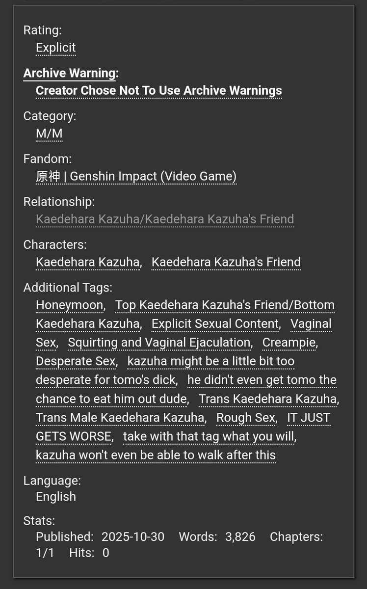 reminiscing 
· 3.8k words
· #tomozuhaweek2025NSFW d-3
· marriage + i need to feel you, i need you
· their marriage was beautiful, but it leaves kazuha with lingering, past thoughts. tomo decides to distract him from them.
· r18; transmasc kazuha 🏳️‍⚧️
· #tomozuha #tomokazu
link ↓