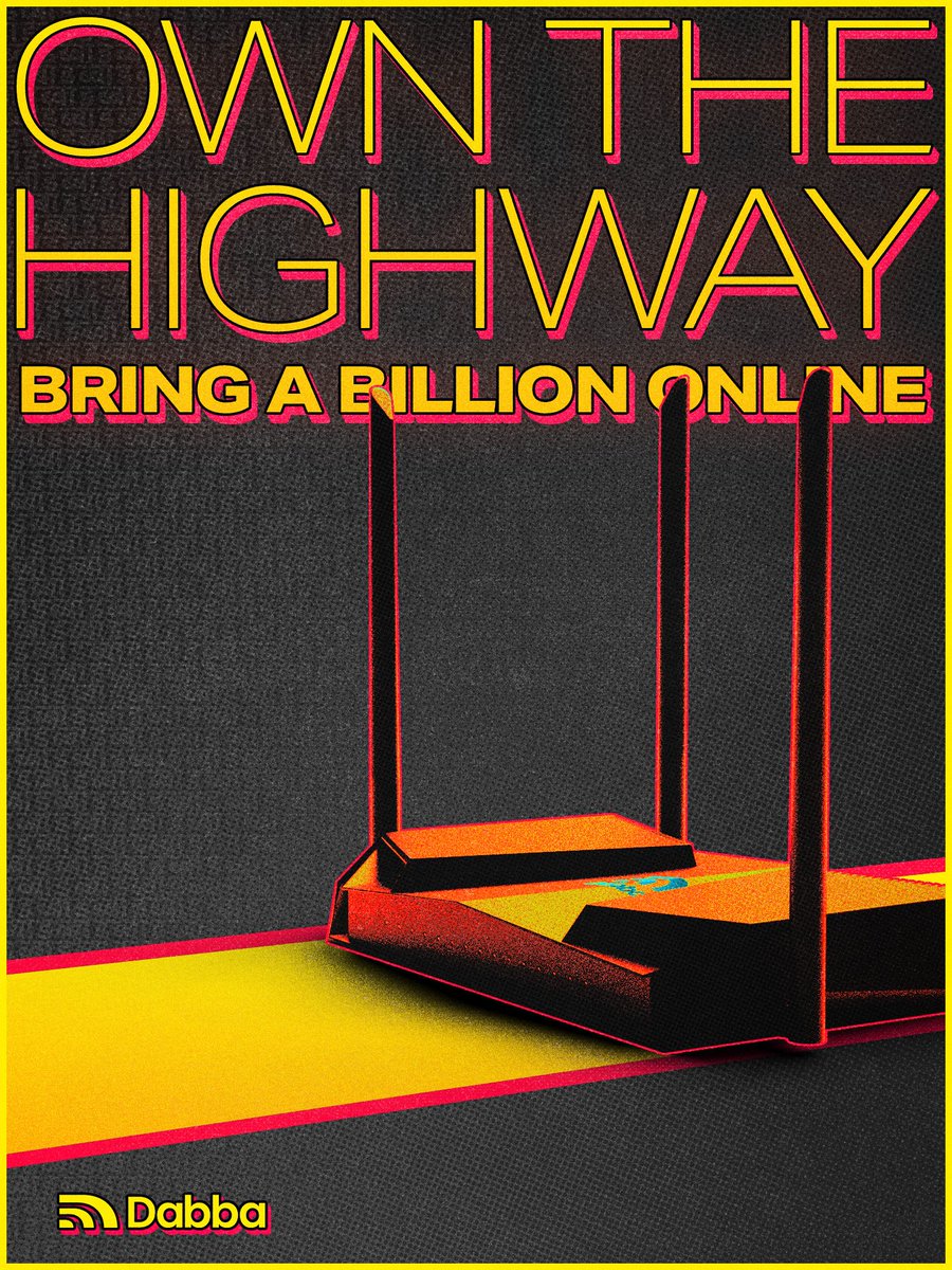 DabbaNetwork's tweet image. Opportunity to connect 1B+ in the world&apos;s fastest-growing internet market?
Up for grabs.

Own a piece of the highway, join the movement bridging the digital divide