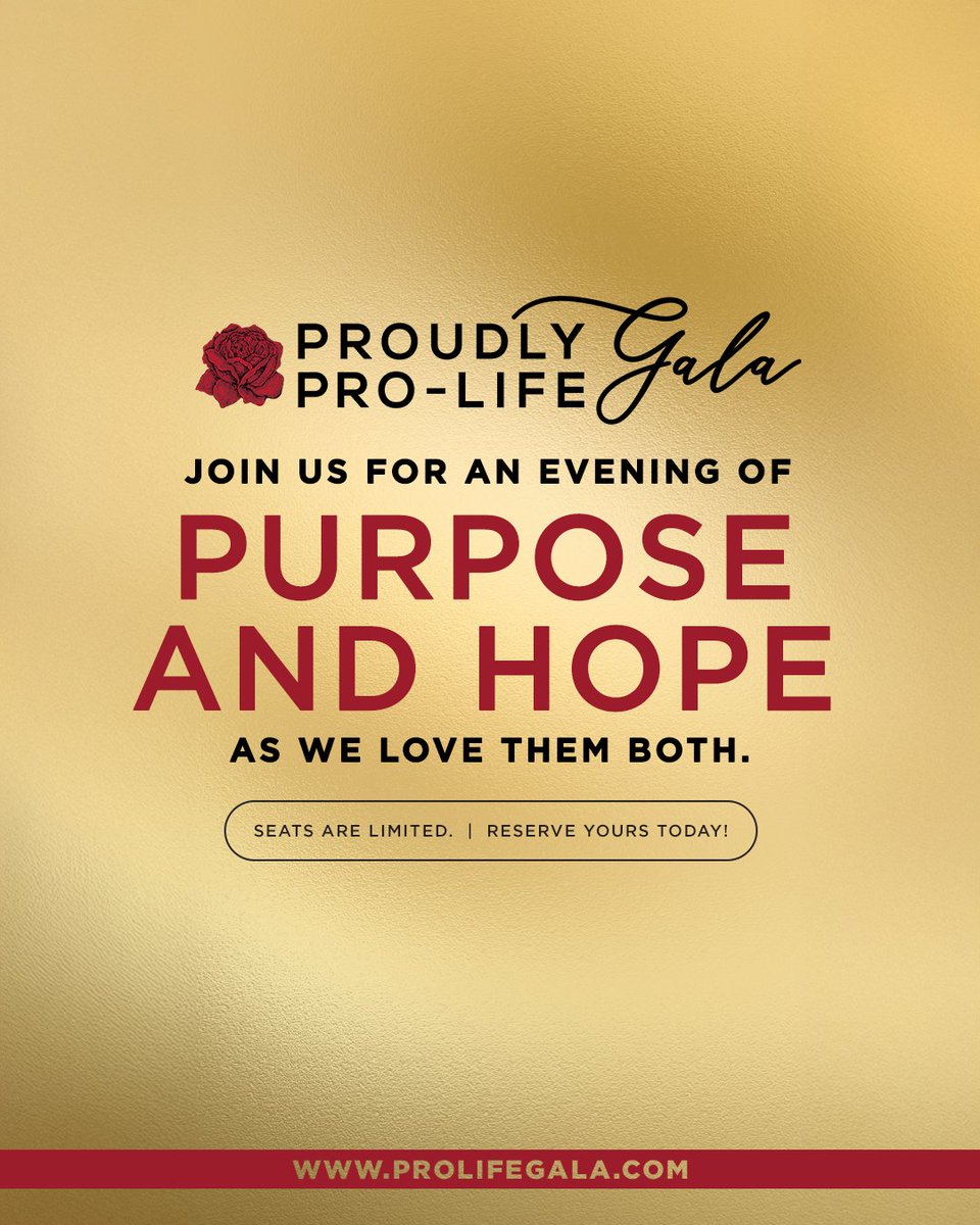 Join us for one of our 2026 Proudly Pro-Life Galas!
Get your tickets now at: ProLifeGala.com