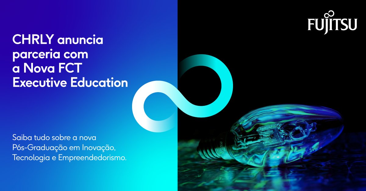 A CHRLY, primeira corporate Startup da Fujitsu Portugal, anunciou o seu apoio ao lançamento da "Pós-Graduação Modular em Inovação, Tecnologia e Empreendedorismo: Da Ideia à Ação com Impacto", da Nova FCT Executive Education.
Condições especiais de acesso: okt.to/YgTSXQ