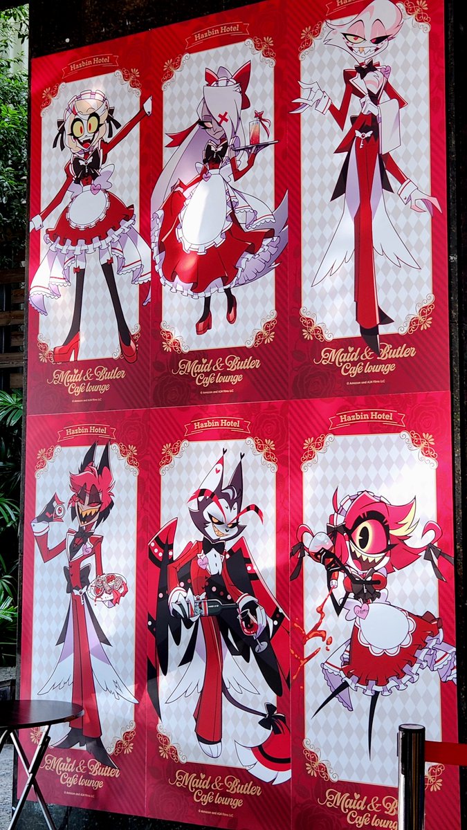 I went to the Hazbin Hotel Cafe today!! Emily standees were sold