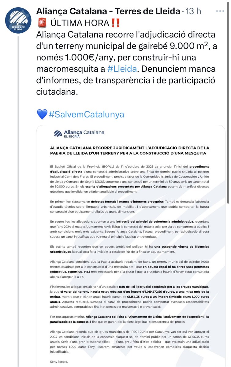 L’esglési catòlica no paga l’IBI a Espanya, deixant de recaptar entre 150 i 300M anuals. Però que malament ho fan tot els musulmans.
