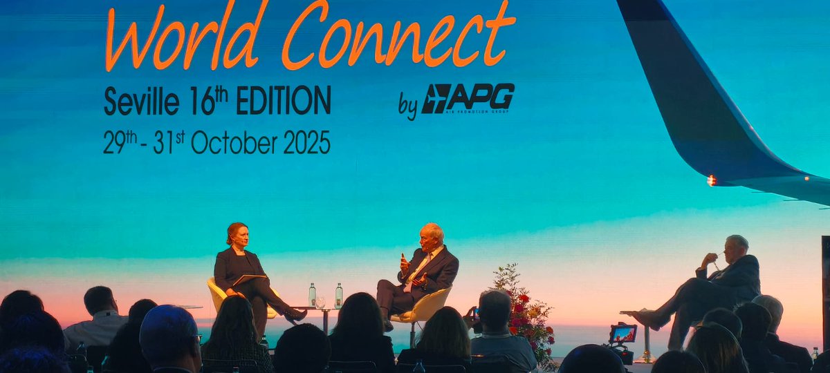 APG_Network's tweet image. Now on stage at #AviationSummit: Sir Tim Clark of @emirates explores Enhancing the Passenger Experience Through Smart Communication. How can airlines turn every interaction into trust and loyalty? Insights live with Victoria Moores @ATW 💬 #APGWC2025