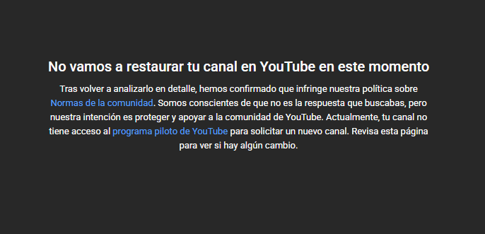 Impla_'s tweet photo. @YouTubeCreators Me podeis ayudar con esto? https://t.co/xtZPNZM78P