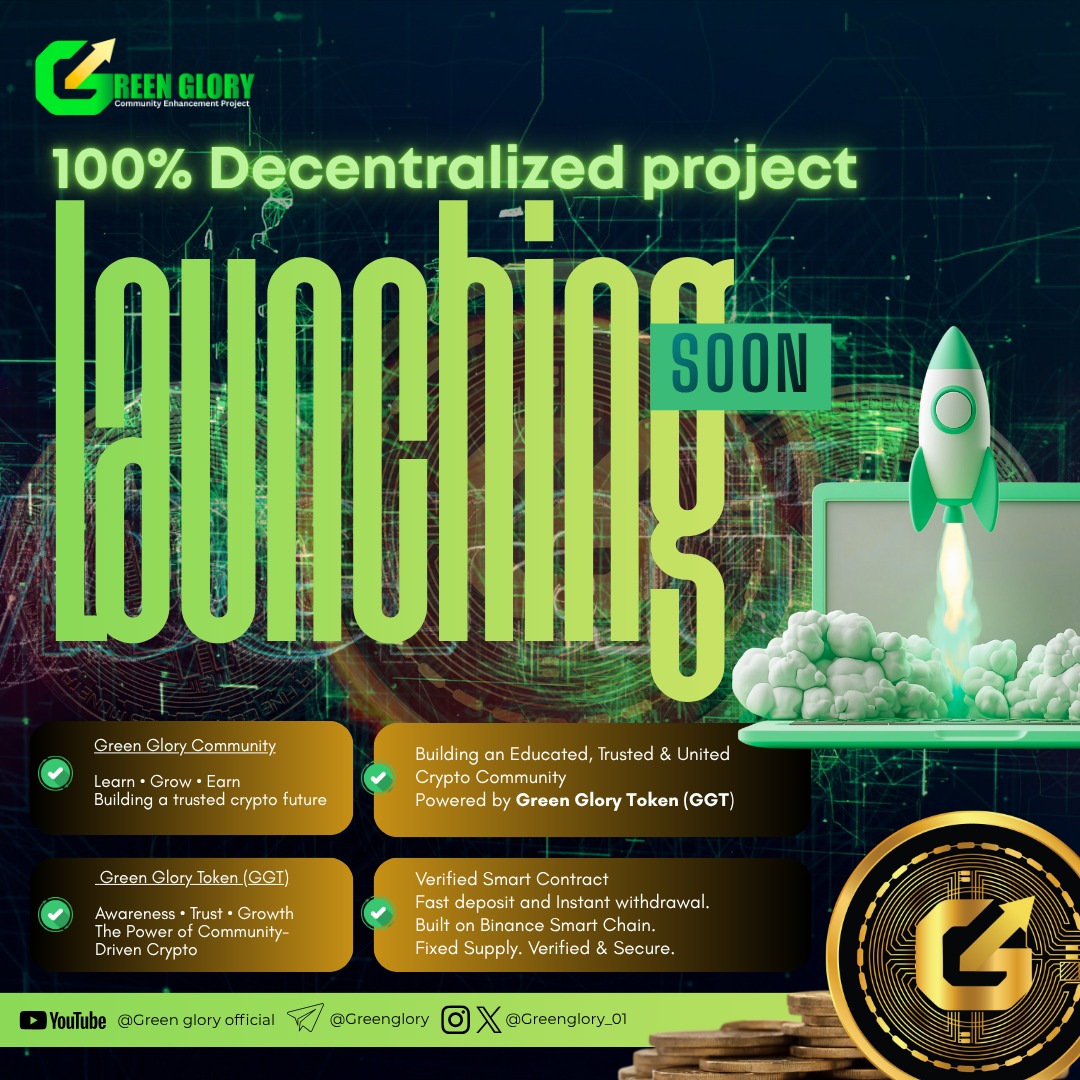 Greenglory_01's tweet photo. The way of green glory 
100% Decentralised 
Launching soon 
#greenglory #cryptoawareness #CryptoRevolution #Decentralization #futurecrypto https://t.co/ebtTDk36zl