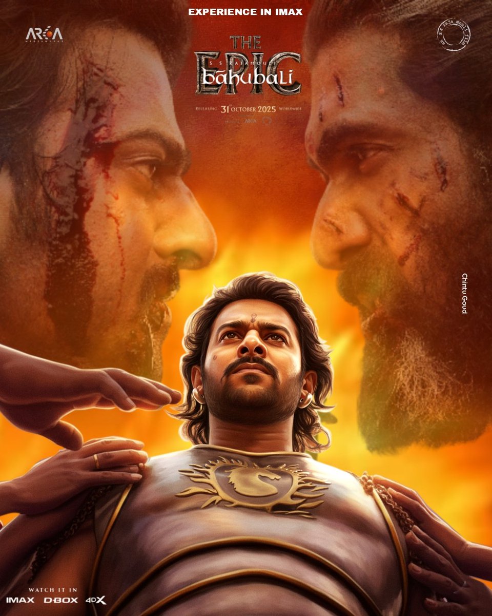 మాహిష్మతి ఊపిరిపీల్చుకో ❤‍🔥
బాహుబలి తిరిగొస్తున్నాడు
#Prabhas #BaahubaliTheEpic 
#BaahubaliTheEpicOn31stOct 

One Day To GO Epic Re Release💥
Poster Design by <a href="/Chintu_Rebel_/">చింటూ గౌడ్</a> 📌