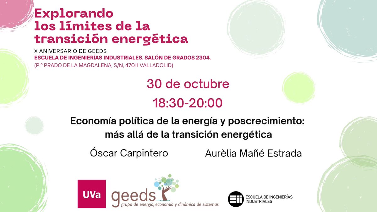 Grupo de Energía, Economía y Dinámica de Sistemas tweet media
