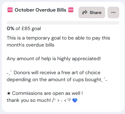 zzzynrae's tweet image. 🆘EMERGENCY COMMS + RUSH SALE🆘

Both for £85 each !
1️⃣1x duo/yume/couple Full Body Fully Rendered Illustration w/ minimal detailed background
2️⃣Pack of 15 custom emotes 

⊱ Donations are welcome 
♡ &amp;amp; ↻ appreciated .ᐟ
#VGenComm #VTuber #artmoots
ko-fi.com/zynrae/goal