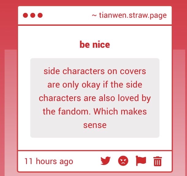 lovehexie's tweet image. idk if im reading this incorrectly but side characters that are crucial to the plot/arc absolutely belong on the cover regardless of whether the fandom likes them or not…this is becoming such a silly argument