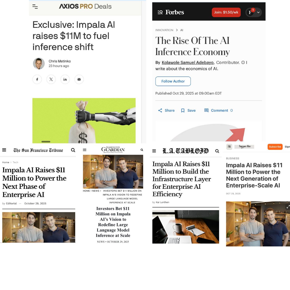 Our amazing client Impala AI just came out of stealth with $11m in funding from Voila Ventures and NFX! 

The company is led by CEO Noam Salinger and Boaz Touitou! 

With great investors: Alex Shmulovich, Gigi Levy-Weiss, Sarai Bronfeld, etc. 

We got them enormous press hits: