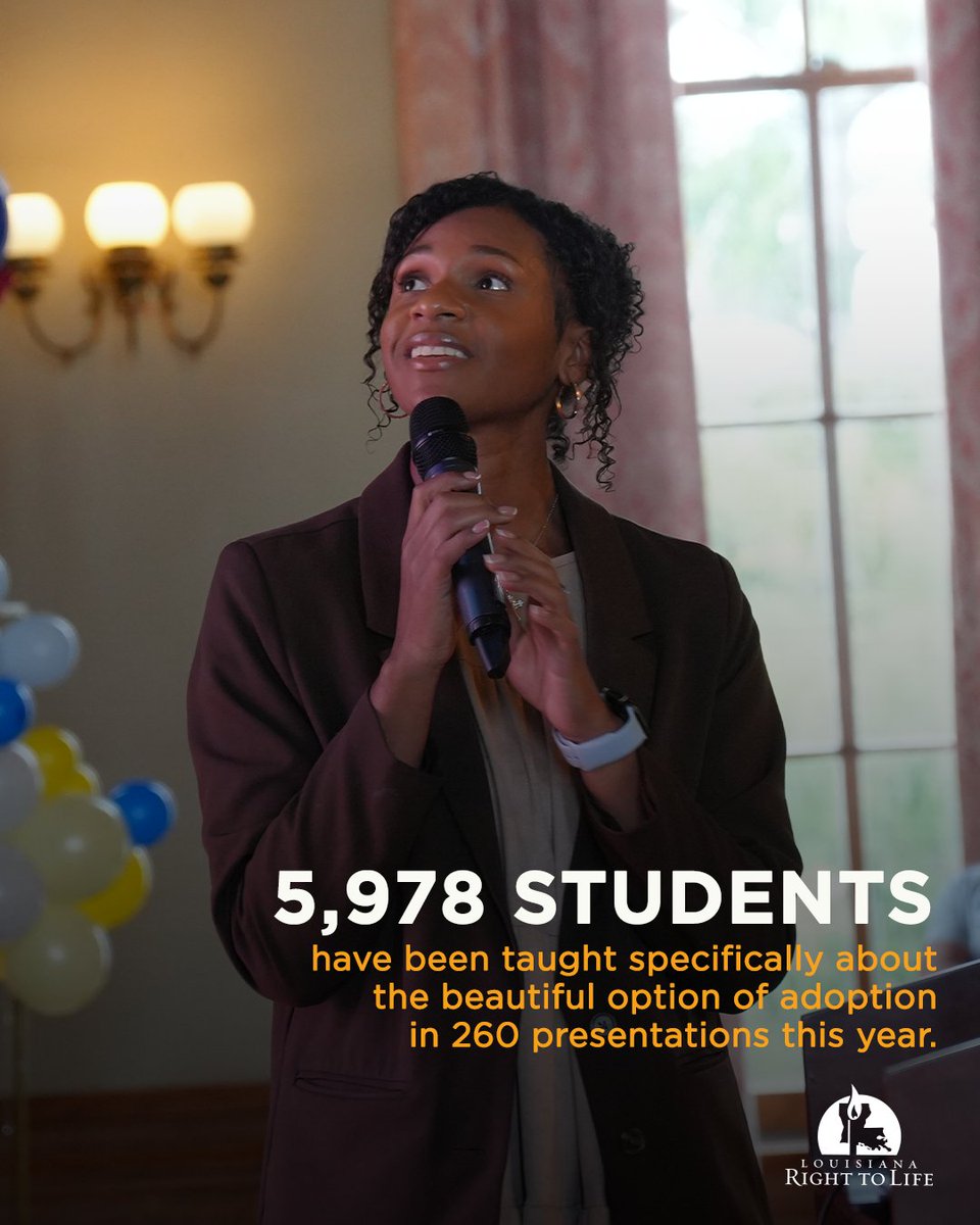 Because of you, we’re shaping hearts and minds to build a culture that values every single human life.

To support our work, visit ProLifeLouisiana.org/donate!