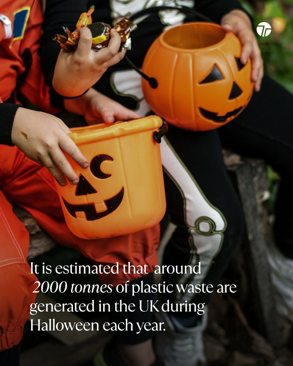 TechTeysha's tweet image. The scariest part of Halloween? Plastic waste. 

In the UK alone, an estimated 2,000 tonnes of plastic waste are generated during Halloween each year. While  2019 survey revealed that 83% of Halloween costume materials are plastic.