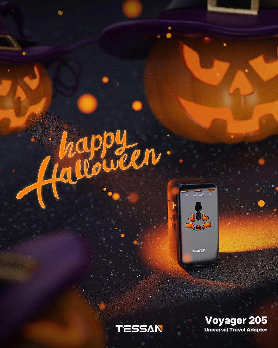 Where are you celebrating Halloween this year? 🎃👻

No matter the country, TESSAN 205W universal travel adapter has your back—ready to keep your spooky lights on anywhere in the world! 🌍✨

link in bio

#tessan #halloween2025 #traveladapter #globaltravel #spookytech #travel