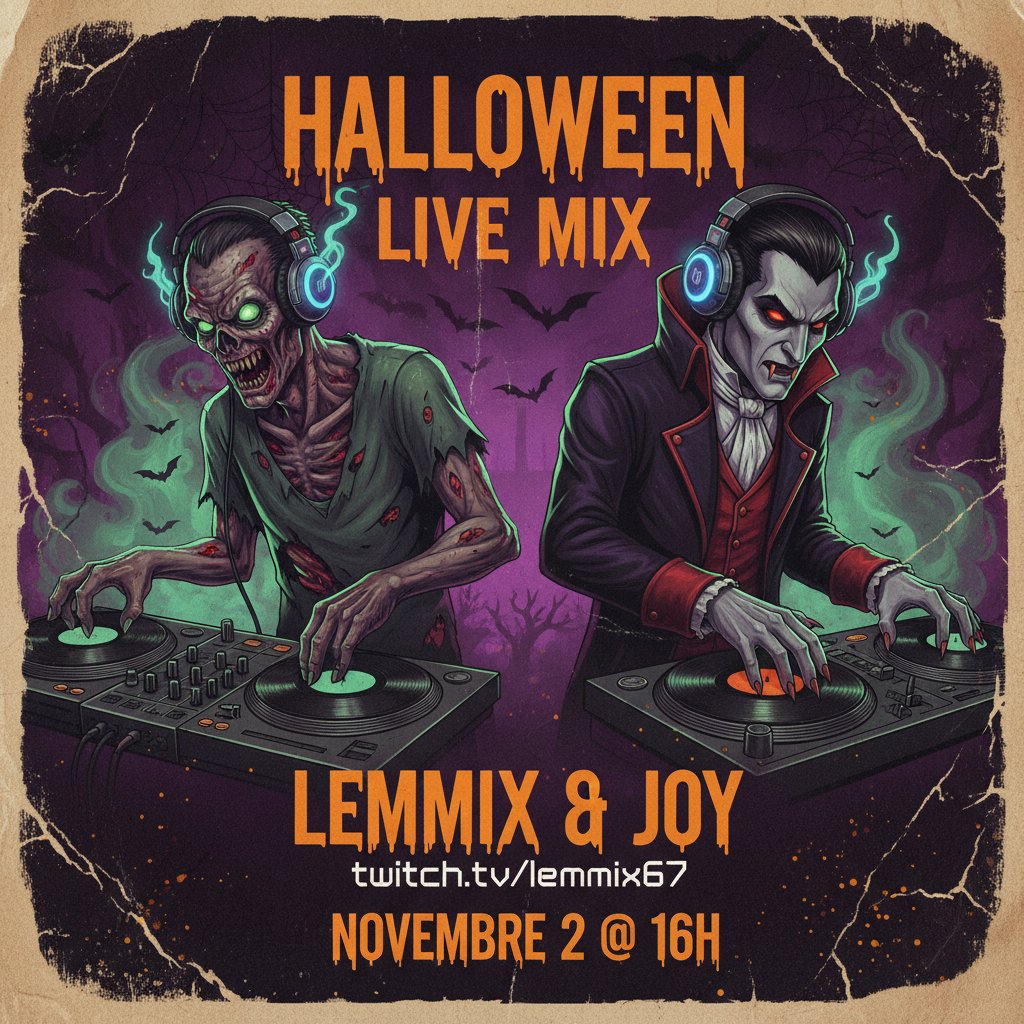 RDV ce dimanche à 16h sur ma chaine twitch pour un terrifiant live d'Halloween ;)
