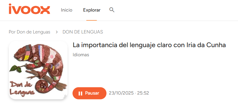 En <a href="/DonDeLenguas/">Don de Lenguas</a> (<a href="/Docutradus/">Docutradus-Facultad de Traducción y Documentación</a>) nos han entrevistado a raíz del curso "El derecho a entender" (<a href="/PoderJudicialEs/">Poder Judicial</a>, <a href="/usal/">Universidad de Salamanca</a>), donde magistrados y jueces clarificaron sus textos usando #ArTextClaro. ¡No os lo perdáis!

✍️Blog:
programadondelenguas.blogspot.com/2025/10/la-imp…

📻Podcast:
go.ivoox.com/rf/161205228