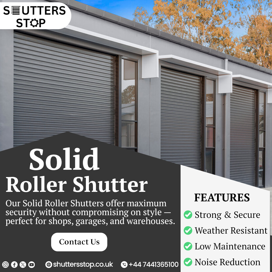 Shuttersstopuk's tweet image. Protect your property with #style! Our #SolidRollerShutters provide #maximumsecurity, #durability, and #sleekdesign 

👉shuttersstop.co.uk
📞+44 7441 365100

 #ShuttersStopderby #GarageDoors #ShopSecurity #derby #houseSecurity #WeatherResistant #NoiseReduction #ShuttersStop
