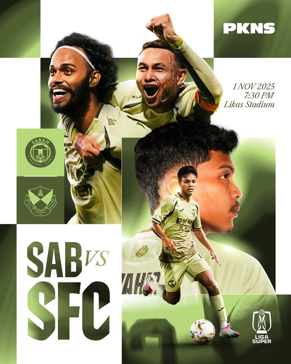 selangorfc's tweet image. 𝑲𝒆 𝑺𝒂𝒃𝒂𝒉 𝒃𝒂𝒉! ⛰️

Skuad #SFC akan bertandang ke Kota Kinabalu bagi saingan #LigaSuper2025-26 menentang Sabah FC di Stadium Likas untuk aksi #LS9 pada Sabtu ini, sepak mula 7:30 malam.

⚽️ Sabah FC 🆚 Selangor FC
🏟️ Stadium Likas, Sabah
📆 1 November 2025
🕣 7:30PM