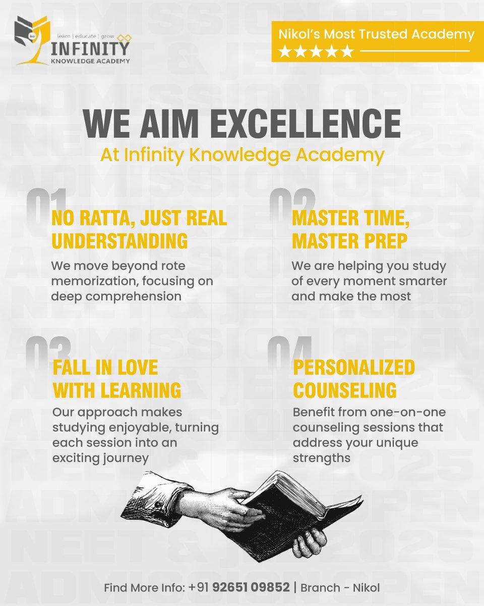 ikaeduacademy's tweet image. No rote learning, just real understanding! 🌟 Learn smarter and excel with Infinity Knowledge Academy, Nikol’s most trusted academy.

📞 +91 92651 09852
📍 Nikol, Ahmedabad
🌐 ikaedu.co.in

#InfinityKnowledgeAcademy #SmartLearning #EducationWithExcellence #NoRatta