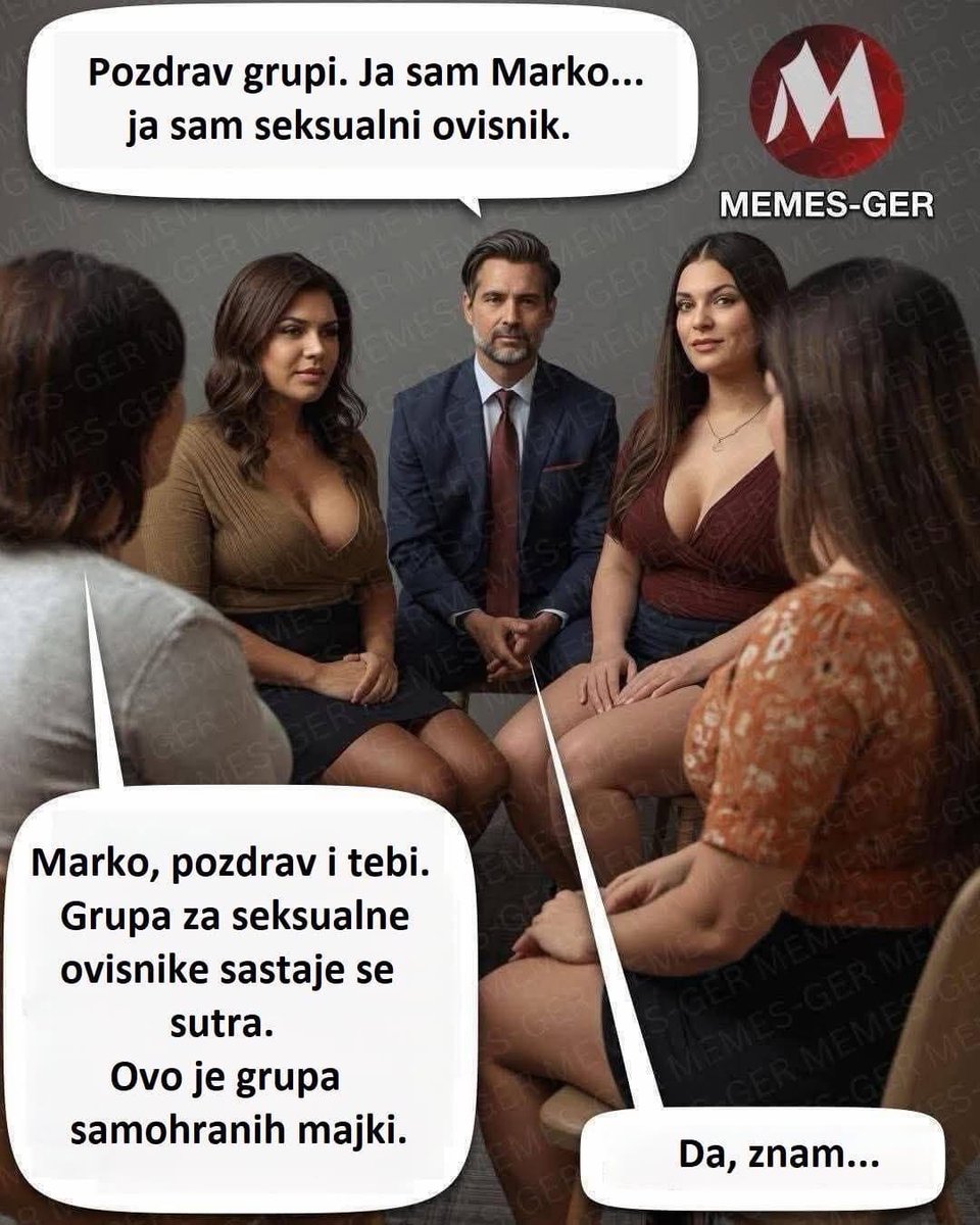 krenuo na neke grupne terapije 😂😂😂
