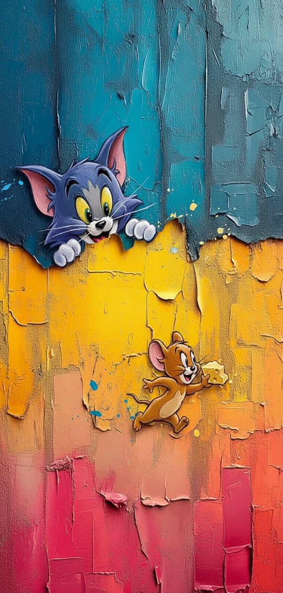 🟡New adorable 4K Tom &amp; Jerry Wallpaper