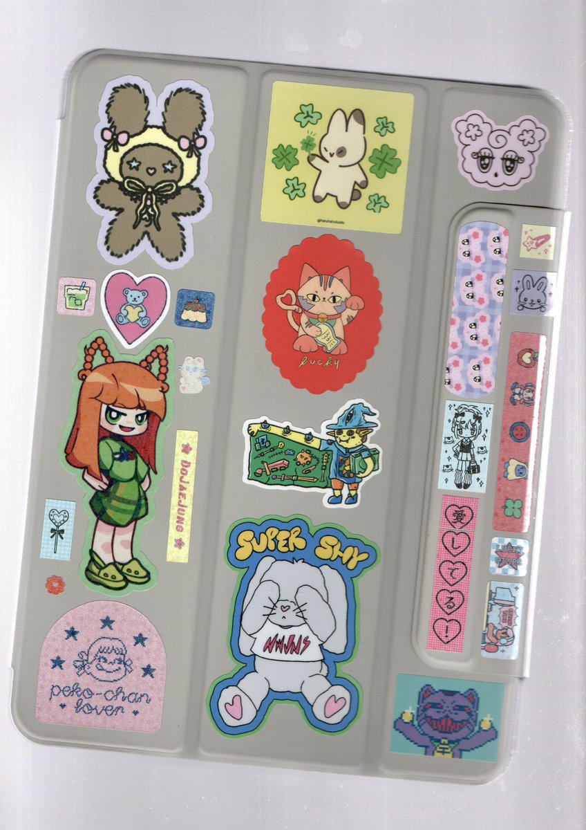 deokuden's tweet image. i decorated my ipad case ♪(๑^o^๑)♪