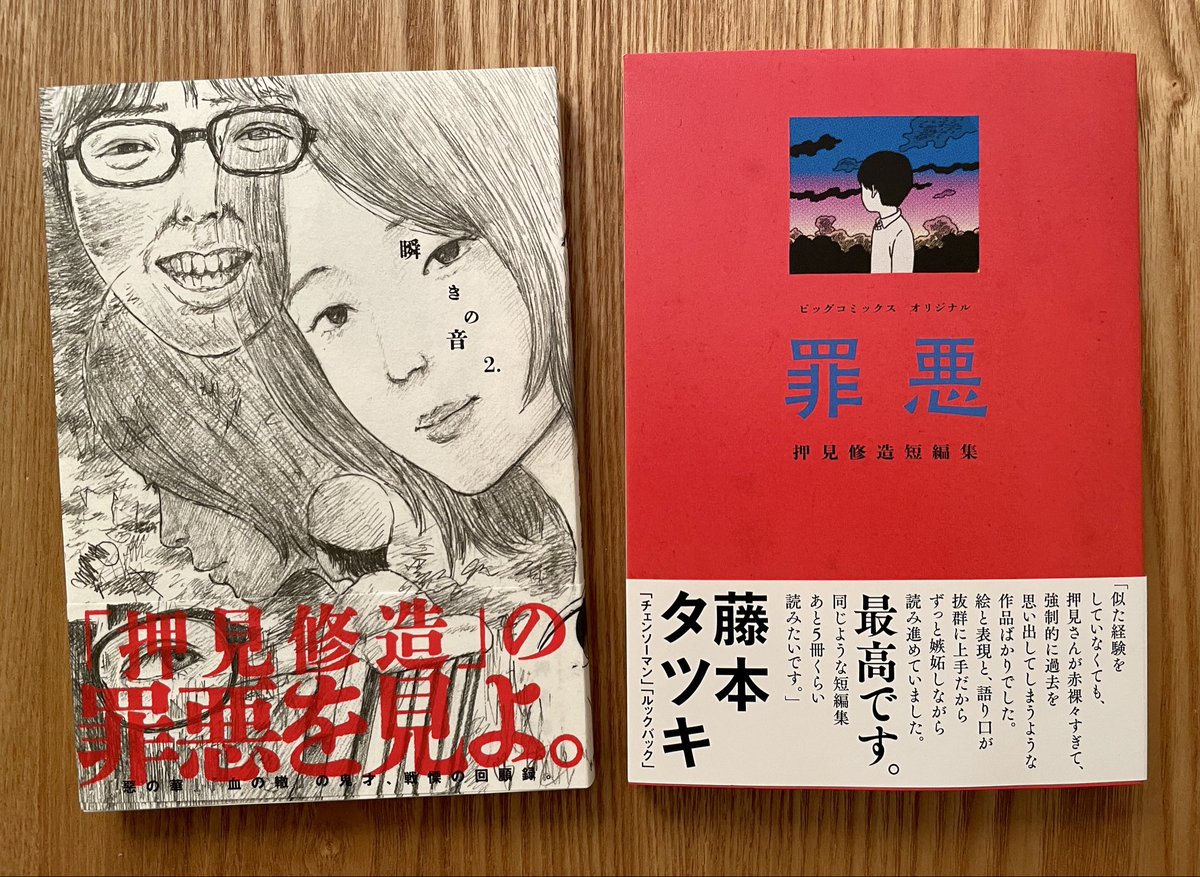 『瞬きの音』2巻、短編集『罪悪』発売しました。
『罪悪』には、藤本タツキさんから大変光栄なコメントを頂きました。どうもありがとうございます。
