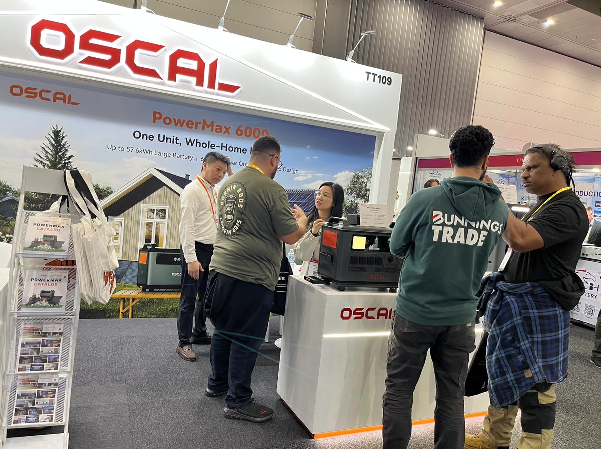 OscalJapan's tweet image. All Energy Australia 2025が開幕しました！🇦🇺
初日から多くの方にご来場いただき、感謝しています。

明日もMCEC・ブースTT109でお待ちしています🔋

#OSCAL #AllEnergyAustralia #エネルギーソリューション #電力ステーション