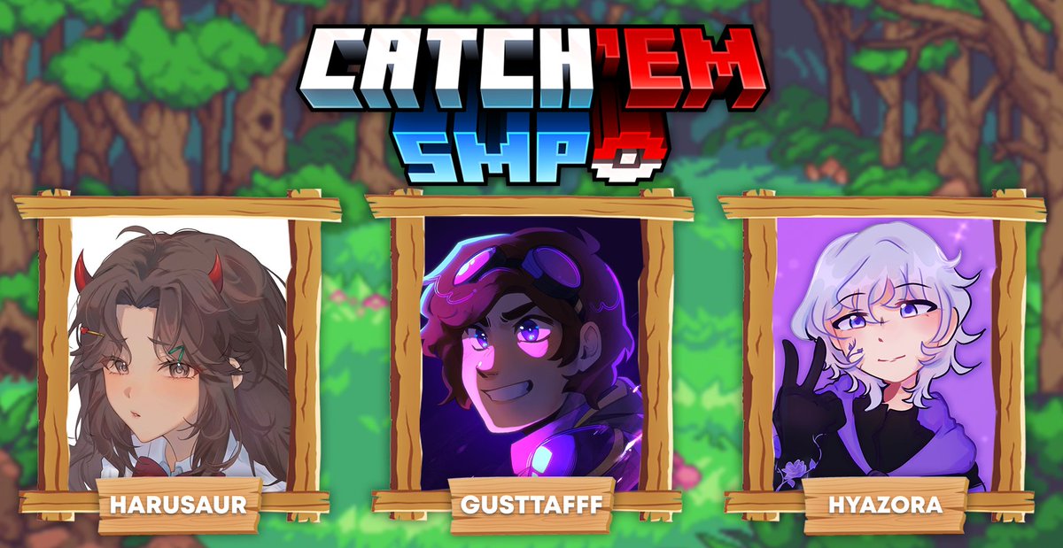 CatchEmSMP's tweet image. Introducing the next batch of members for #CatchEmSMP! ✨🍃

Welcome @harusaurs, @Goose_ssd and @hyaz0ra! 📨