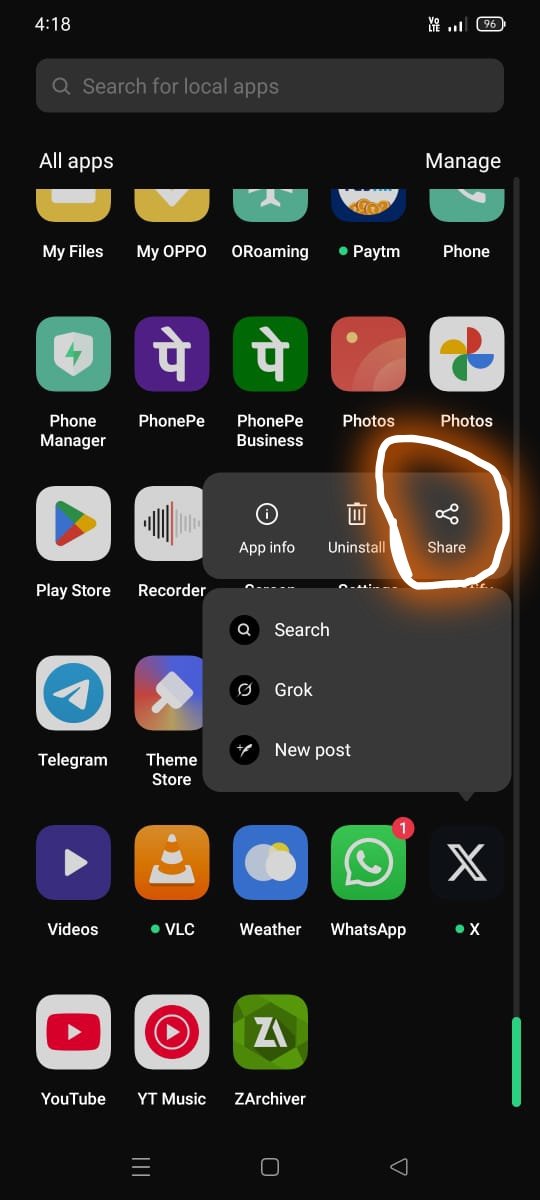 Rajdeepgain06's tweet photo. @OriginOS_Global Please give app Shareing like this https://t.co/I5vX1c2Oi2