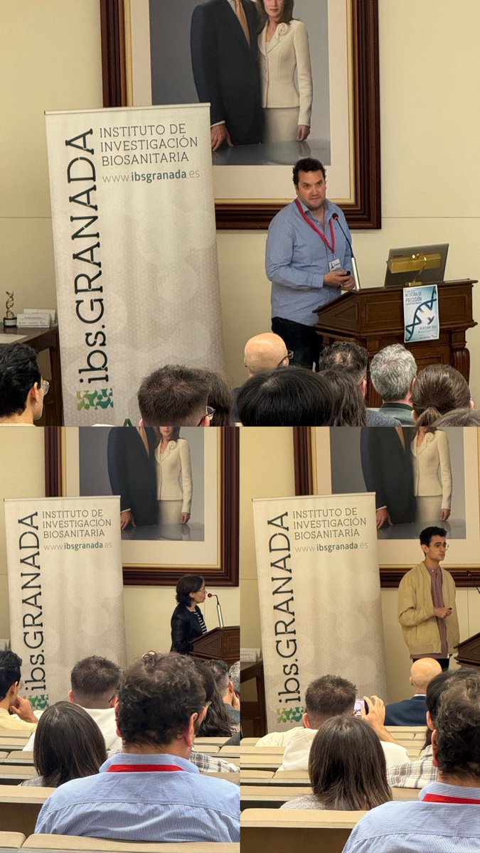 <a href="/CanalUGR/">Universidad Granada</a> <a href="/hospital_hvn/">HUVN</a> <a href="/clinicogranada/">Hospital Universitario Clínico San Cecilio</a> <a href="/EASPsalud/">Escuela Andaluza SP</a> <a href="/GranadaesSalud/">GranadaSalud</a> En la primera mesa, investigadores del área de #MedicinaDePrecisión presentan avances sobre:
🧬 Enfermedades autoinmunes
🧠 Parkinson
🩸 Riesgo vascular
🧫 Biomarcadores renales y cáncer
🦠 Resistencias antimicrobianas
🥦 Microbiota y nutrición

#SomosGranadaSalud