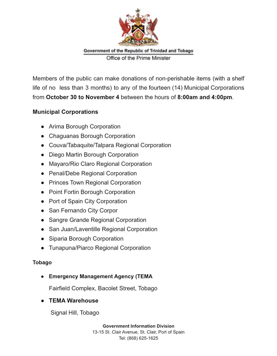 Trinidad and Tobago Government Communications tweet media