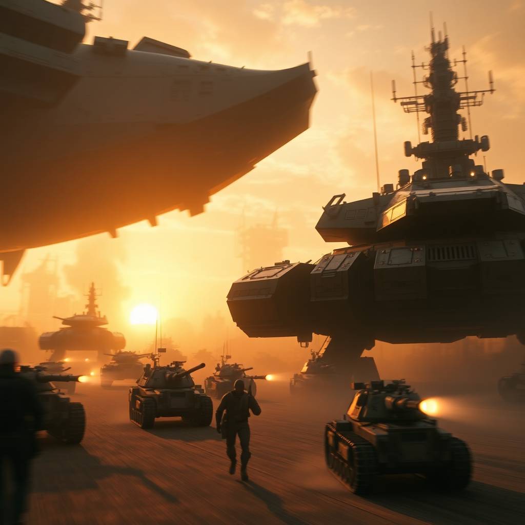 GamerNutter's tweet image. Some AI concept art for &quot;Dystopian battleship-sized tanks&quot; for inspiration

These were some of the best ones of 150

#IndieGameDev  #solodev #ai #concept #battlefortress #dystopian #epicmood #greatlighting