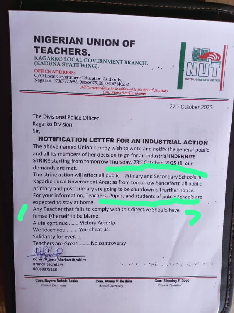 AM_Saleeeem's tweet photo. Omo! Kaduna State public schools have been on strike because the state government failed to implement the new minimum wage, and no one is talking about it?🤔 https://t.co/7xDsXRZenz