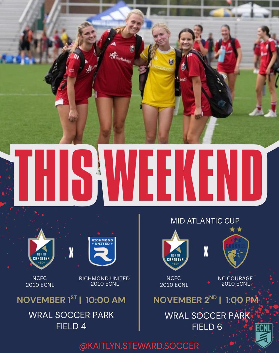 Two game weekend!! 

<a href="/NcfcECNLG2010/">NCFC ECNL 2010G</a> @ncfc_youth @ncfc_ecnlgirls <a href="/soccerwire/">soccerwire</a> @topdrawersoccer