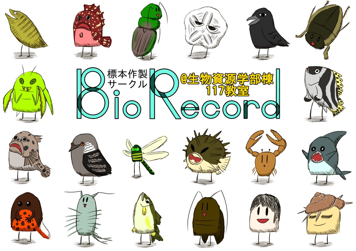 Bio Record Museum 2025
今年のポスターです。
11/1-2 生物資源棟117教室で開催しております！ぜひご来館ください。